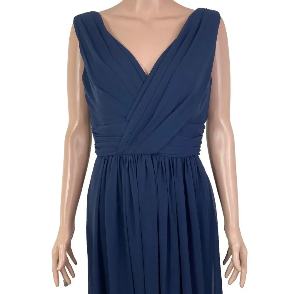 Dessy Collection Dress Womens 8R Midnight Blue Maxi